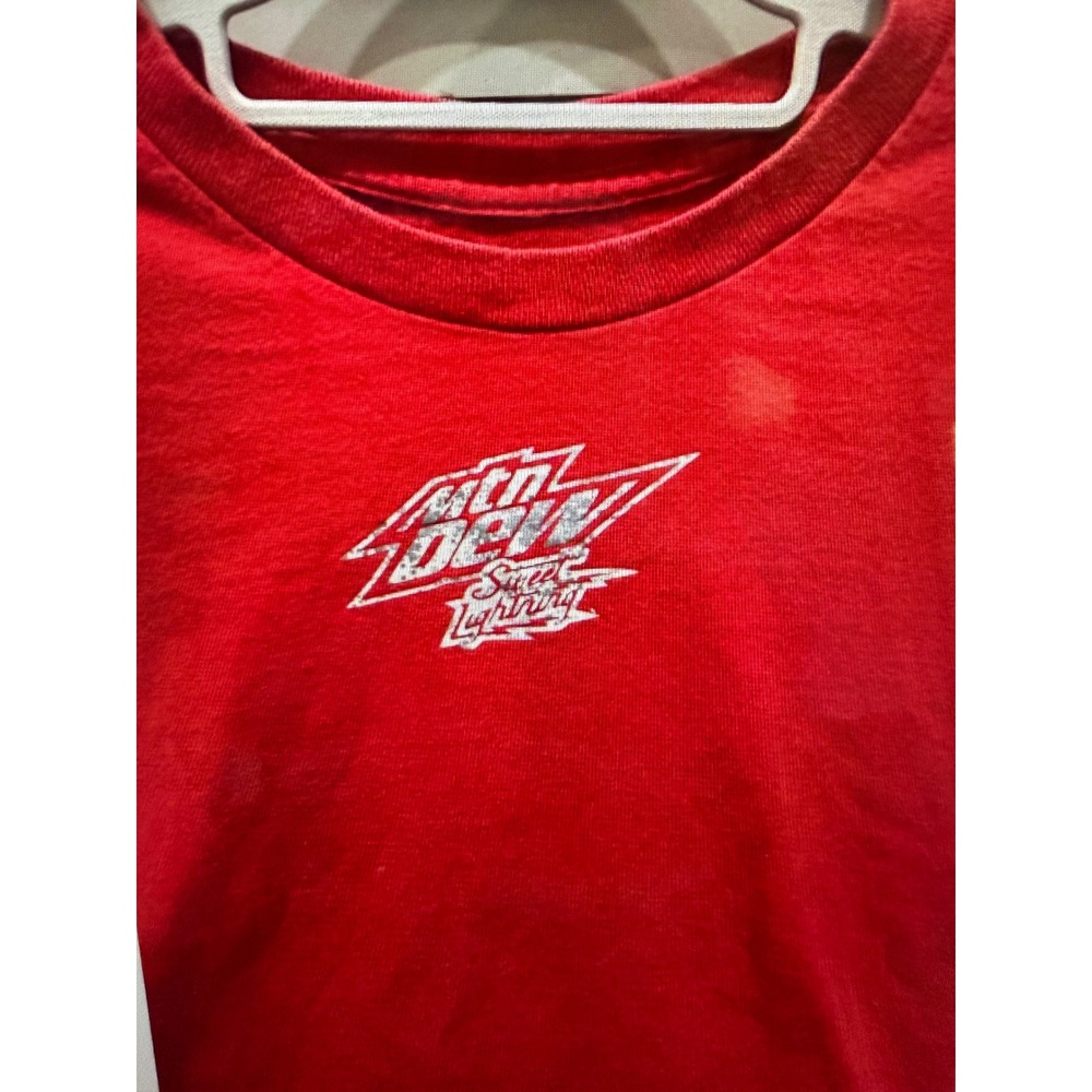 Mtn Dew Sweet Lightning Pepsi Predator Graphic T-Shirt Red Mens L